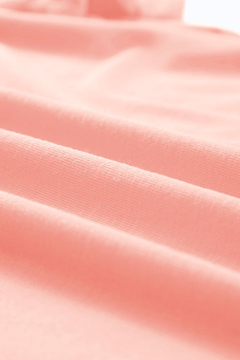 Soft Stretch Solid Crew Neck Rolled Cuff Relaxed Tee